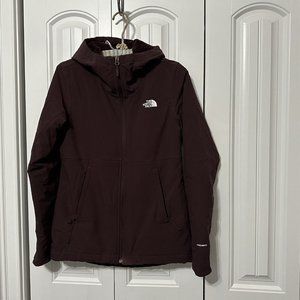 The North Face Jacket Womens Windwall Hooded Zip Front Maroon Purple Small